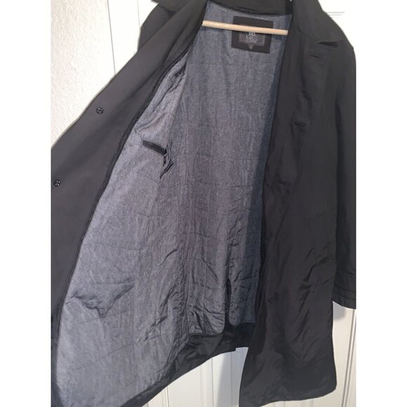 Marks and Spencer Black Rain Outdoor Trench Removable Lining Jacket Coat Large - Picture 5 of 11